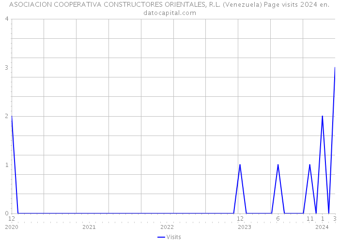 ASOCIACION COOPERATIVA CONSTRUCTORES ORIENTALES, R.L. (Venezuela) Page visits 2024 