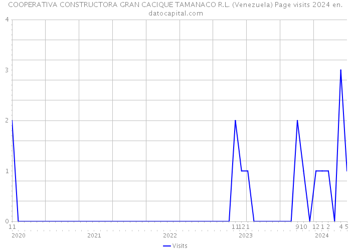 COOPERATIVA CONSTRUCTORA GRAN CACIQUE TAMANACO R.L. (Venezuela) Page visits 2024 