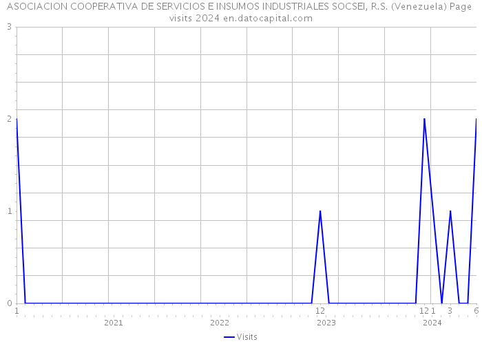 ASOCIACION COOPERATIVA DE SERVICIOS E INSUMOS INDUSTRIALES SOCSEI, R.S. (Venezuela) Page visits 2024 