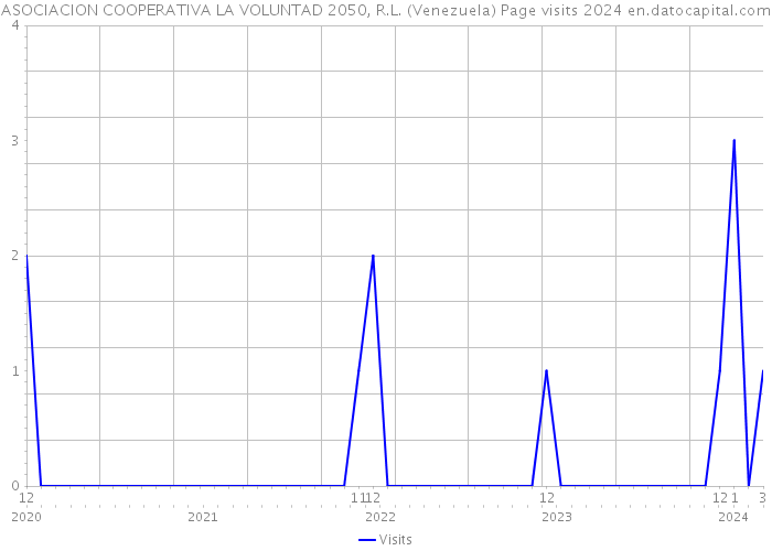 ASOCIACION COOPERATIVA LA VOLUNTAD 2050, R.L. (Venezuela) Page visits 2024 