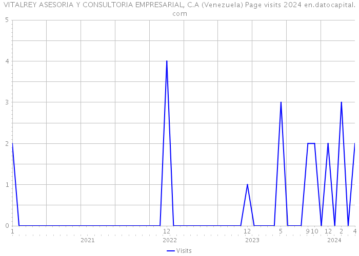 VITALREY ASESORIA Y CONSULTORIA EMPRESARIAL, C.A (Venezuela) Page visits 2024 