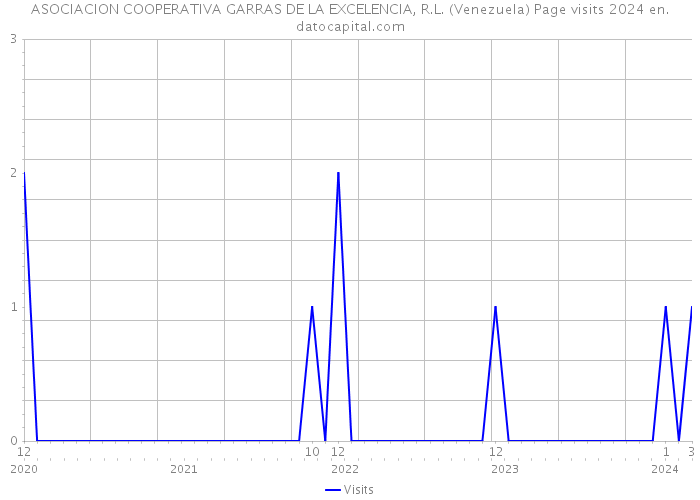 ASOCIACION COOPERATIVA GARRAS DE LA EXCELENCIA, R.L. (Venezuela) Page visits 2024 