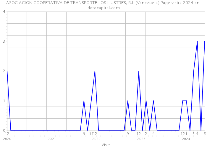 ASOCIACION COOPERATIVA DE TRANSPORTE LOS ILUSTRES, R.L (Venezuela) Page visits 2024 