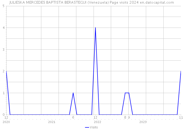 JULIESKA MERCEDES BAPTISTA BERASTEGUI (Venezuela) Page visits 2024 