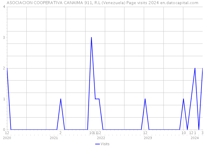 ASOCIACION COOPERATIVA CANAIMA 911, R.L (Venezuela) Page visits 2024 