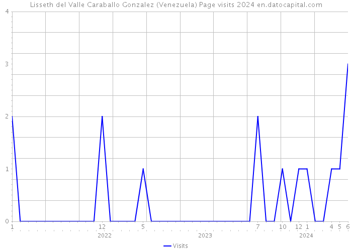 Lisseth del Valle Caraballo Gonzalez (Venezuela) Page visits 2024 