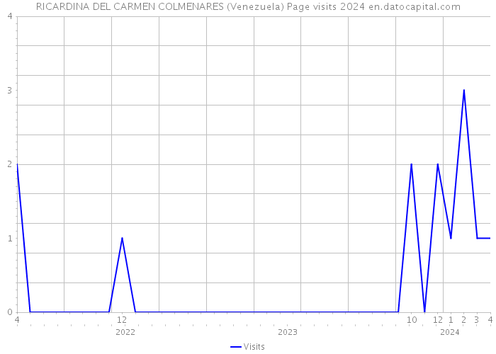 RICARDINA DEL CARMEN COLMENARES (Venezuela) Page visits 2024 