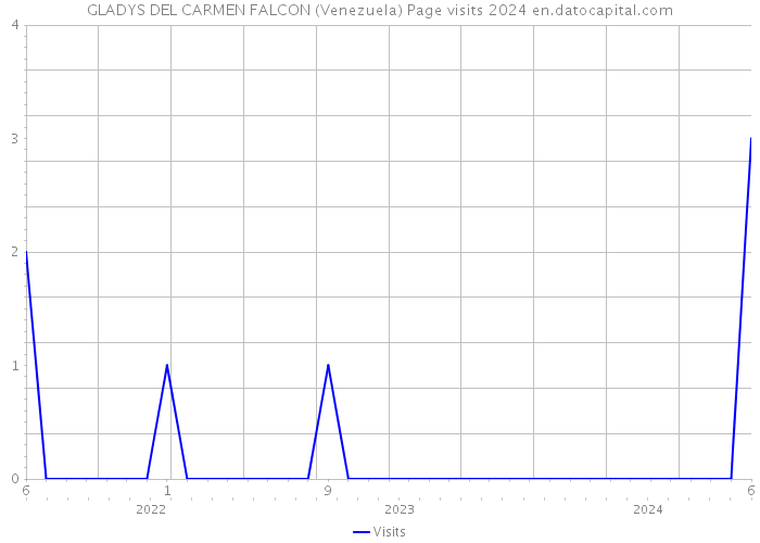 GLADYS DEL CARMEN FALCON (Venezuela) Page visits 2024 
