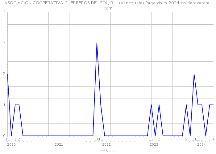 ASOCIACION COOPERATIVA GUERREROS DEL SOL, R.L. (Venezuela) Page visits 2024 