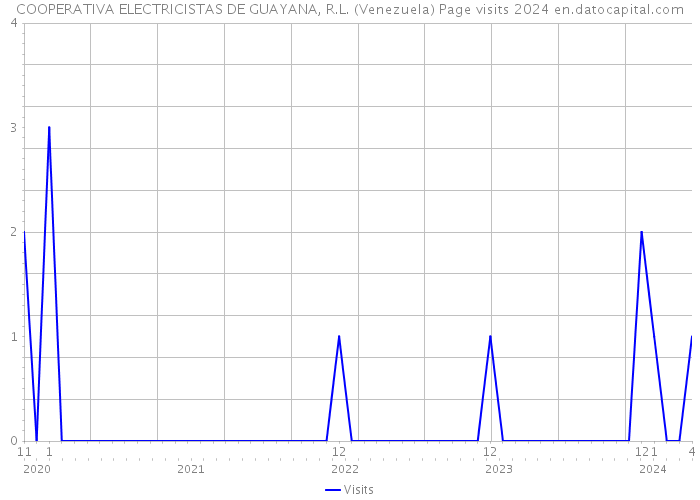 COOPERATIVA ELECTRICISTAS DE GUAYANA, R.L. (Venezuela) Page visits 2024 
