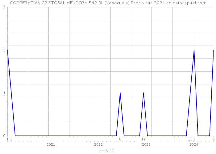 COOPERATIVA CRISTOBAL MENDOZA 542 RL (Venezuela) Page visits 2024 
