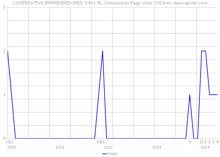 COOPERATIVA EMPRENDEDORES, S.M.I. RL (Venezuela) Page visits 2024 