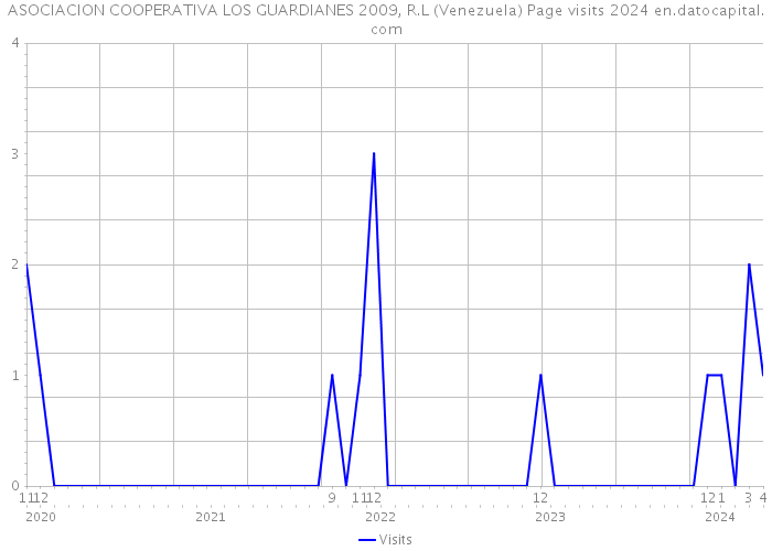 ASOCIACION COOPERATIVA LOS GUARDIANES 2009, R.L (Venezuela) Page visits 2024 