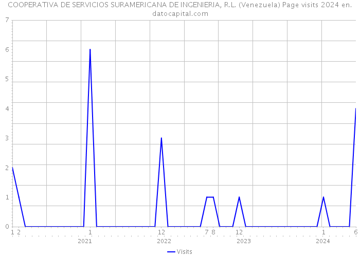 COOPERATIVA DE SERVICIOS SURAMERICANA DE INGENIERIA, R.L. (Venezuela) Page visits 2024 