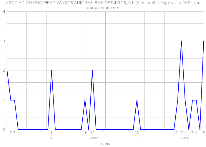 ASOCIACION COOPERATIVA DIOS ADMIRABLE NR SERVICIOS, R.L (Venezuela) Page visits 2024 