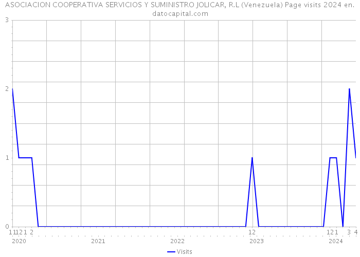ASOCIACION COOPERATIVA SERVICIOS Y SUMINISTRO JOLICAR, R.L (Venezuela) Page visits 2024 