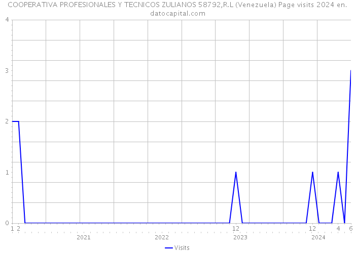 COOPERATIVA PROFESIONALES Y TECNICOS ZULIANOS 58792,R.L (Venezuela) Page visits 2024 