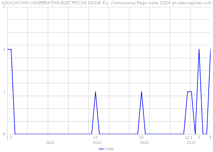 ASOCIACION COOPERATIVA ELECTRICOS DIGNA R.L. (Venezuela) Page visits 2024 