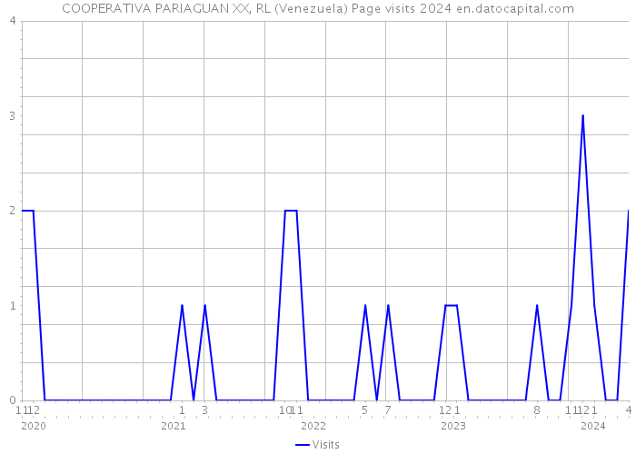 COOPERATIVA PARIAGUAN XX, RL (Venezuela) Page visits 2024 