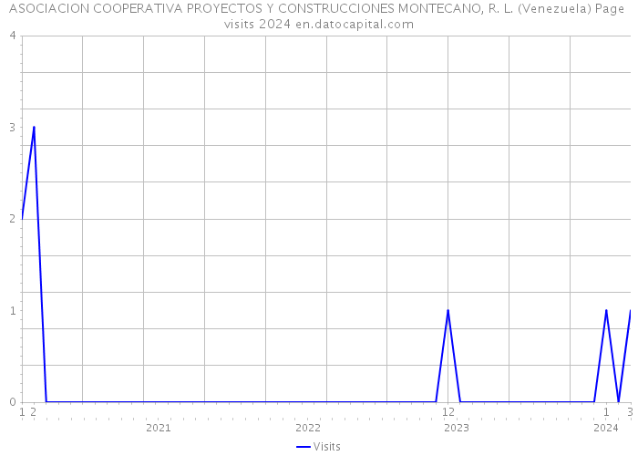 ASOCIACION COOPERATIVA PROYECTOS Y CONSTRUCCIONES MONTECANO, R. L. (Venezuela) Page visits 2024 