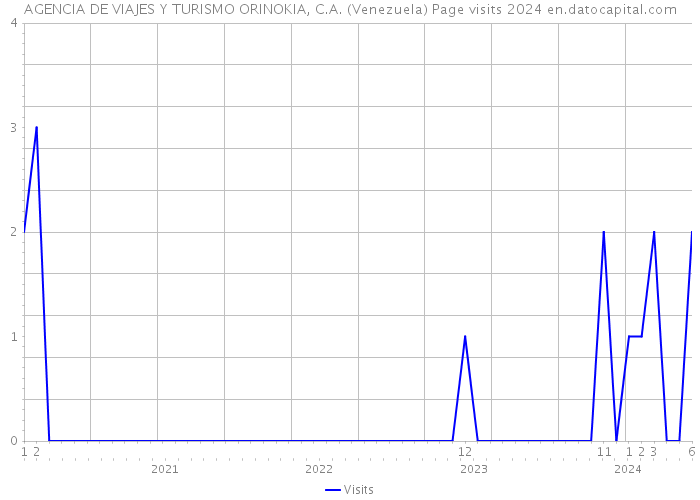 AGENCIA DE VIAJES Y TURISMO ORINOKIA, C.A. (Venezuela) Page visits 2024 