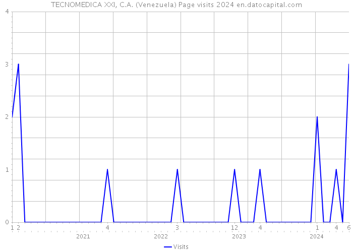 TECNOMEDICA XXI, C.A. (Venezuela) Page visits 2024 
