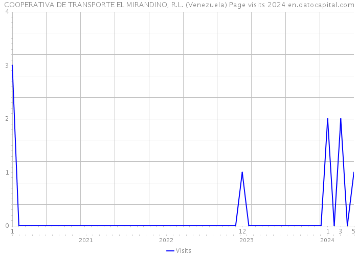 COOPERATIVA DE TRANSPORTE EL MIRANDINO, R.L. (Venezuela) Page visits 2024 