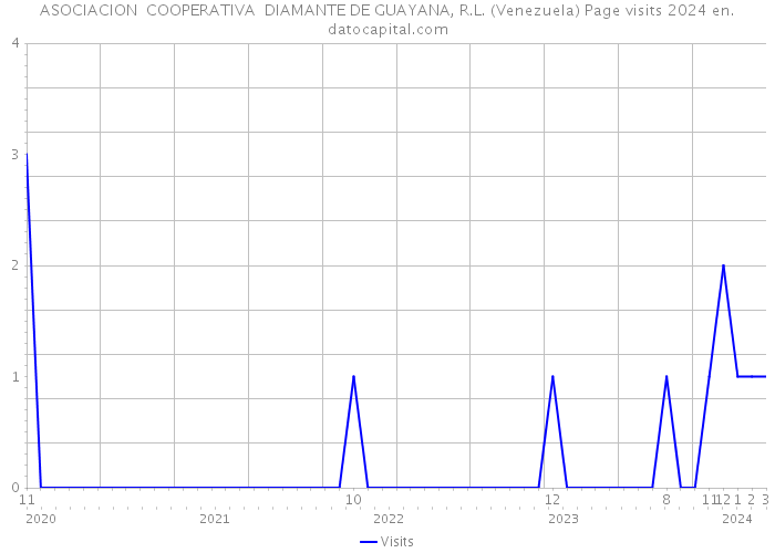 ASOCIACION COOPERATIVA DIAMANTE DE GUAYANA, R.L. (Venezuela) Page visits 2024 