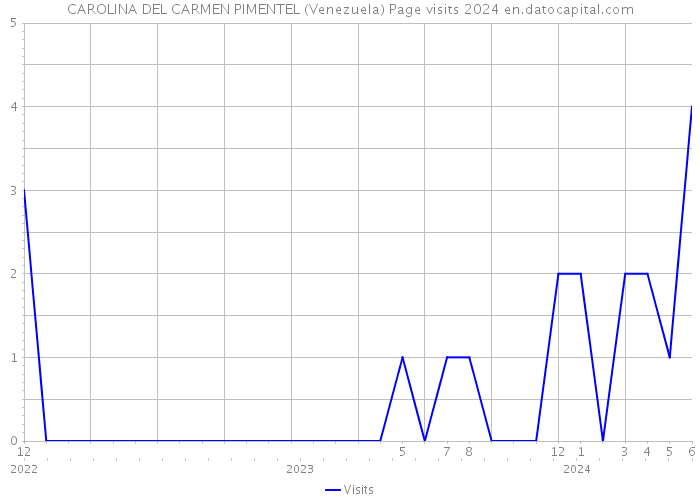 CAROLINA DEL CARMEN PIMENTEL (Venezuela) Page visits 2024 