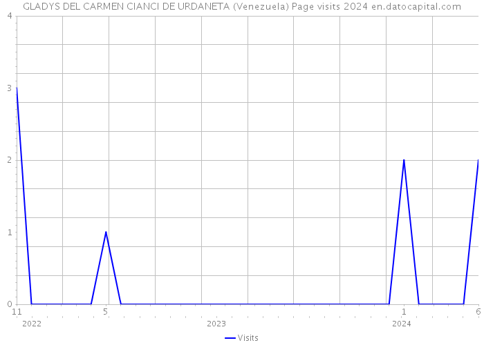 GLADYS DEL CARMEN CIANCI DE URDANETA (Venezuela) Page visits 2024 