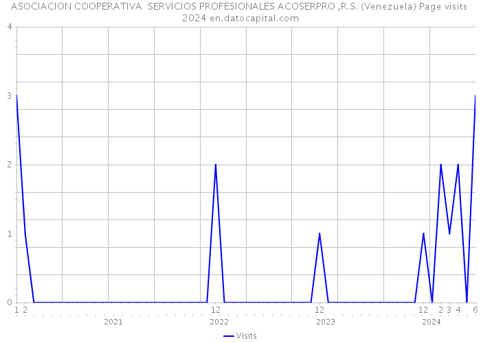 ASOCIACION COOPERATIVA SERVICIOS PROFESIONALES ACOSERPRO ,R.S. (Venezuela) Page visits 2024 