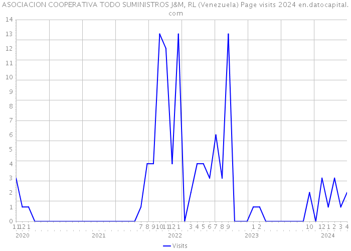 ASOCIACION COOPERATIVA TODO SUMINISTROS J&M, RL (Venezuela) Page visits 2024 