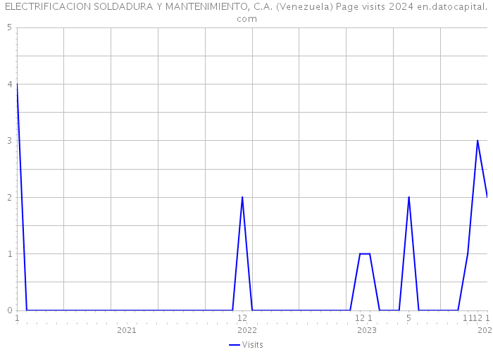 ELECTRIFICACION SOLDADURA Y MANTENIMIENTO, C.A. (Venezuela) Page visits 2024 
