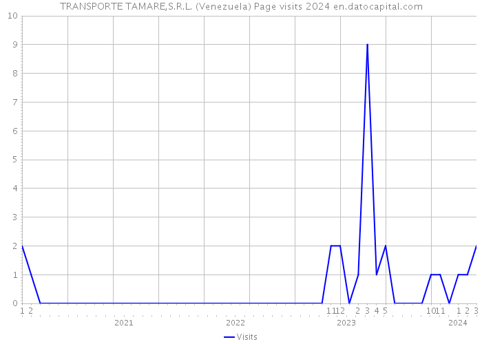 TRANSPORTE TAMARE,S.R.L. (Venezuela) Page visits 2024 
