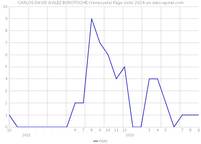CARLOS DAVID AVILEZ BOROTOCHE (Venezuela) Page visits 2024 