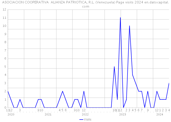 ASOCIACION COOPERATIVA ALIANZA PATRIOTICA, R.L. (Venezuela) Page visits 2024 