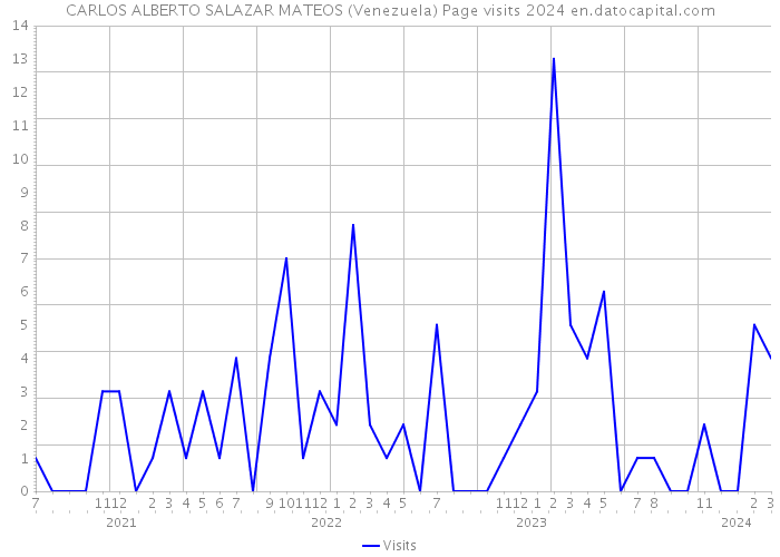 CARLOS ALBERTO SALAZAR MATEOS (Venezuela) Page visits 2024 