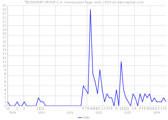 TECNOSHIP GROUP C.A. (Venezuela) Page visits 2024 