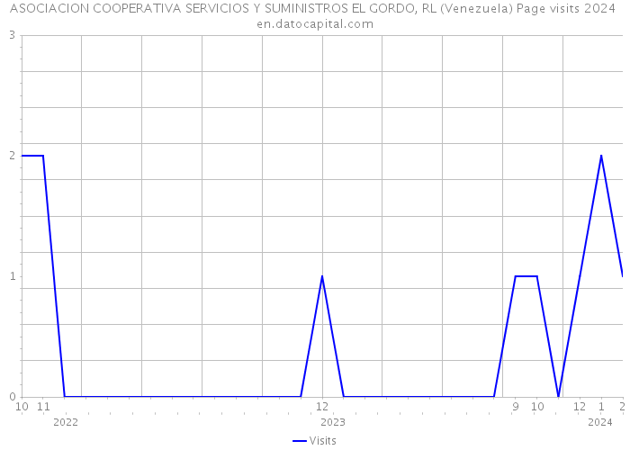 ASOCIACION COOPERATIVA SERVICIOS Y SUMINISTROS EL GORDO, RL (Venezuela) Page visits 2024 