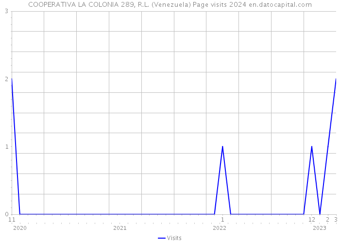 COOPERATIVA LA COLONIA 289, R.L. (Venezuela) Page visits 2024 