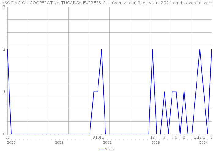 ASOCIACION COOPERATIVA TUCARGA EXPRESS, R.L. (Venezuela) Page visits 2024 