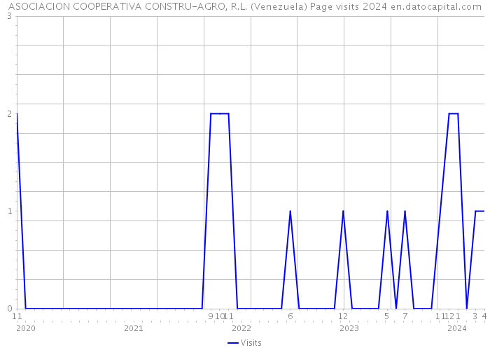 ASOCIACION COOPERATIVA CONSTRU-AGRO, R.L. (Venezuela) Page visits 2024 
