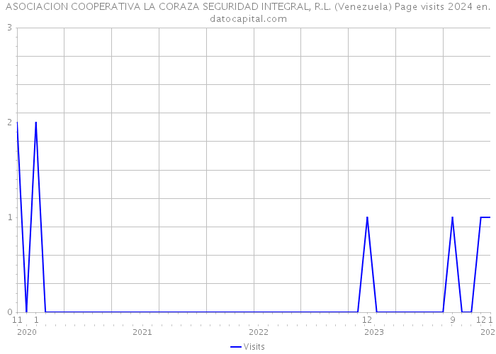 ASOCIACION COOPERATIVA LA CORAZA SEGURIDAD INTEGRAL, R.L. (Venezuela) Page visits 2024 