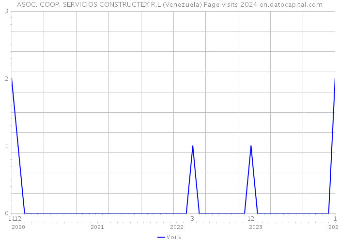 ASOC. COOP. SERVICIOS CONSTRUCTEX R.L (Venezuela) Page visits 2024 