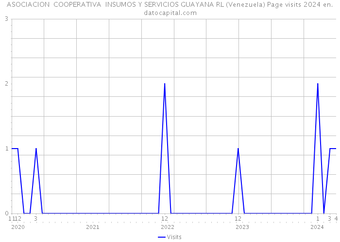ASOCIACION COOPERATIVA INSUMOS Y SERVICIOS GUAYANA RL (Venezuela) Page visits 2024 