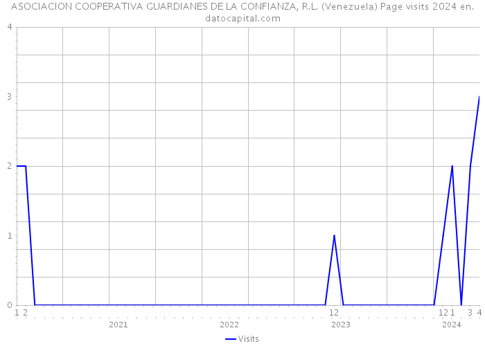 ASOCIACION COOPERATIVA GUARDIANES DE LA CONFIANZA, R.L. (Venezuela) Page visits 2024 