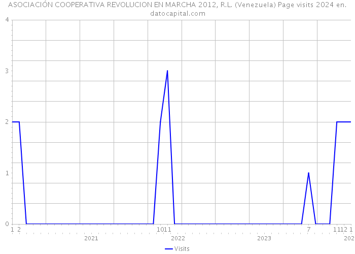ASOCIACIÓN COOPERATIVA REVOLUCION EN MARCHA 2012, R.L. (Venezuela) Page visits 2024 