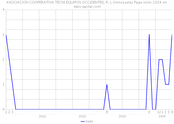 ASOCIACION COOPERATIVA TECNI EQUIPOS OCCIDENTES, R. L (Venezuela) Page visits 2024 