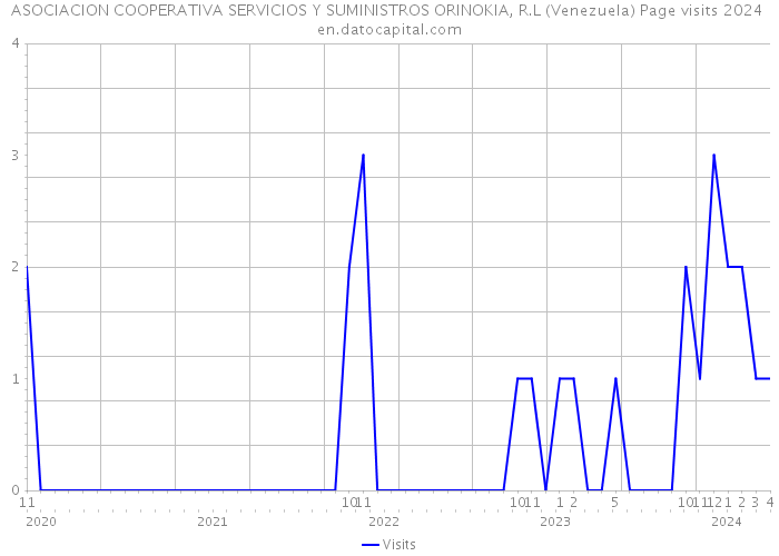 ASOCIACION COOPERATIVA SERVICIOS Y SUMINISTROS ORINOKIA, R.L (Venezuela) Page visits 2024 