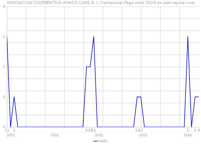 ASOCIACION COOPERATIVA ANACO CARS, R. L (Venezuela) Page visits 2024 